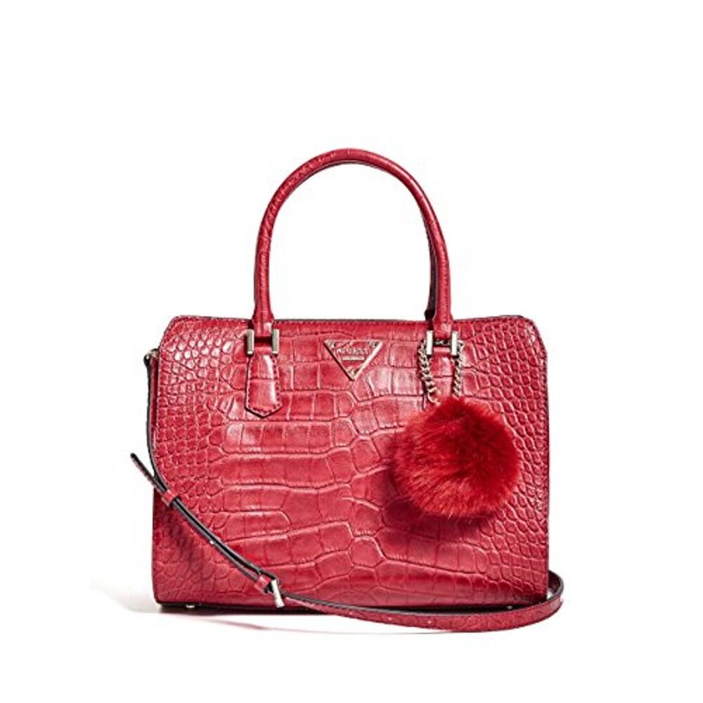 GUESS Rhoda Crocodile-Embossed Satchel